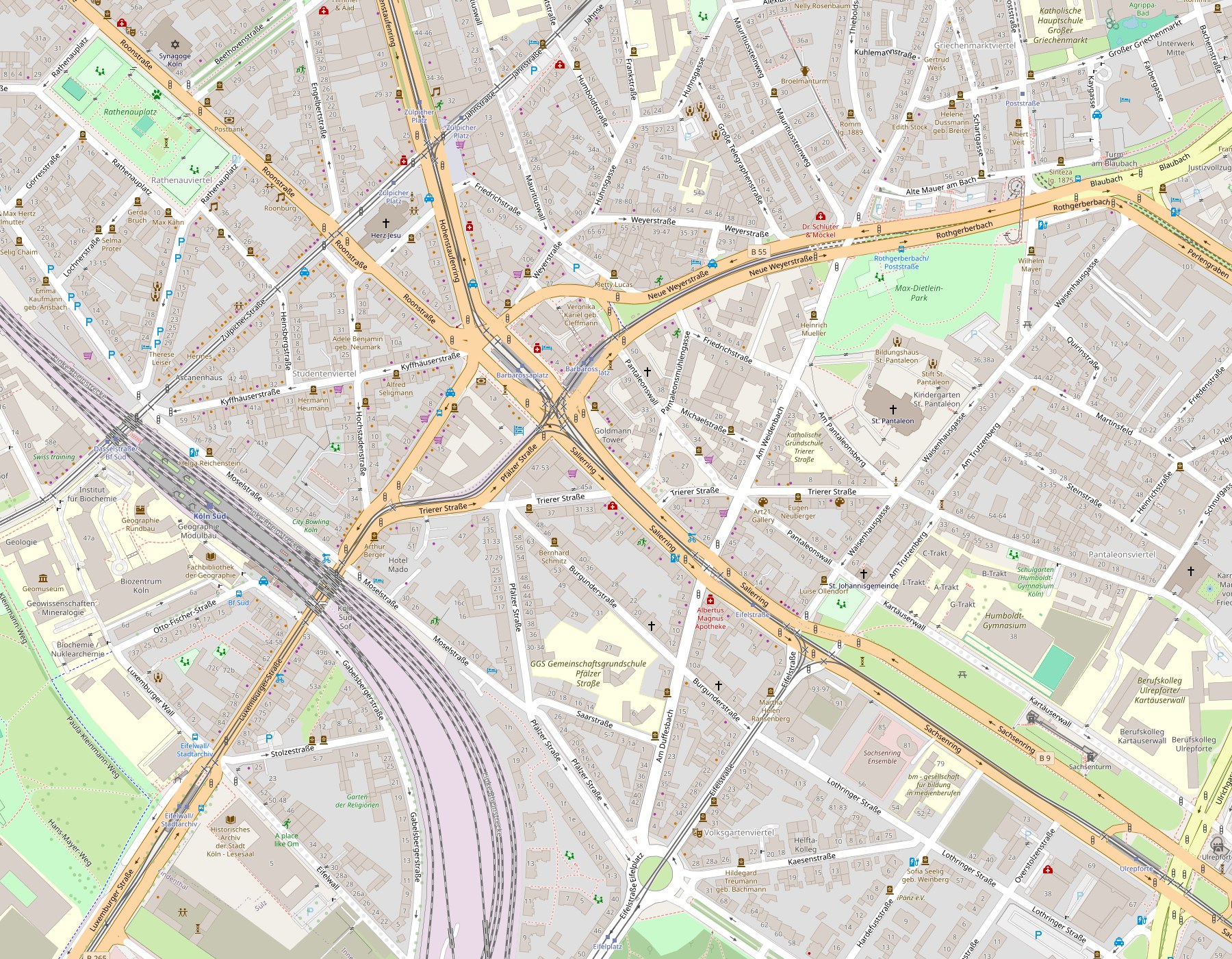 Map: Trierer Strasse 10, 50676 Cologne — opens Google Maps